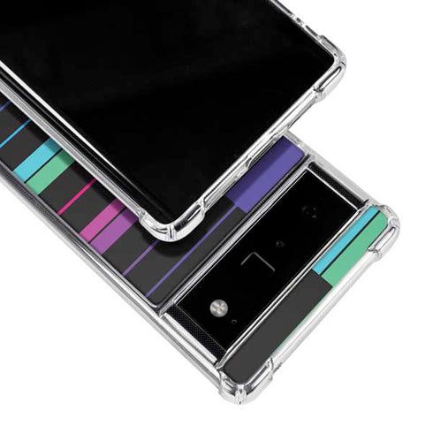 Color Piano Keys Google Pixel 6 Clear Case